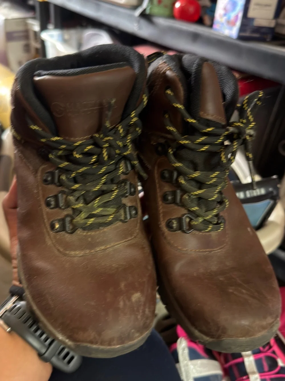 Brown Leather kids Hiking Boots - Durable Outdoor Footwear